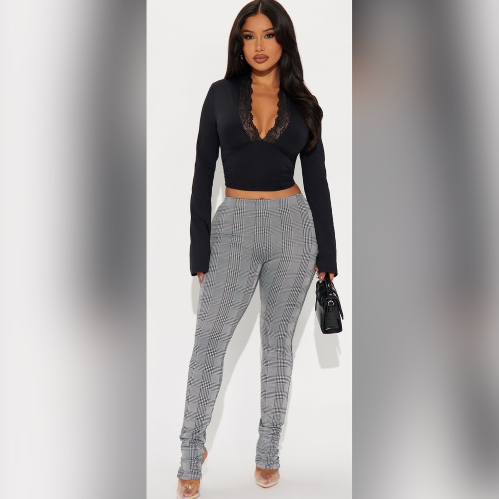 Fashion Nova Ladies Untold Truth Stirrup Legging Houndstooth Print 1X BNWT 🤑🤑🤑